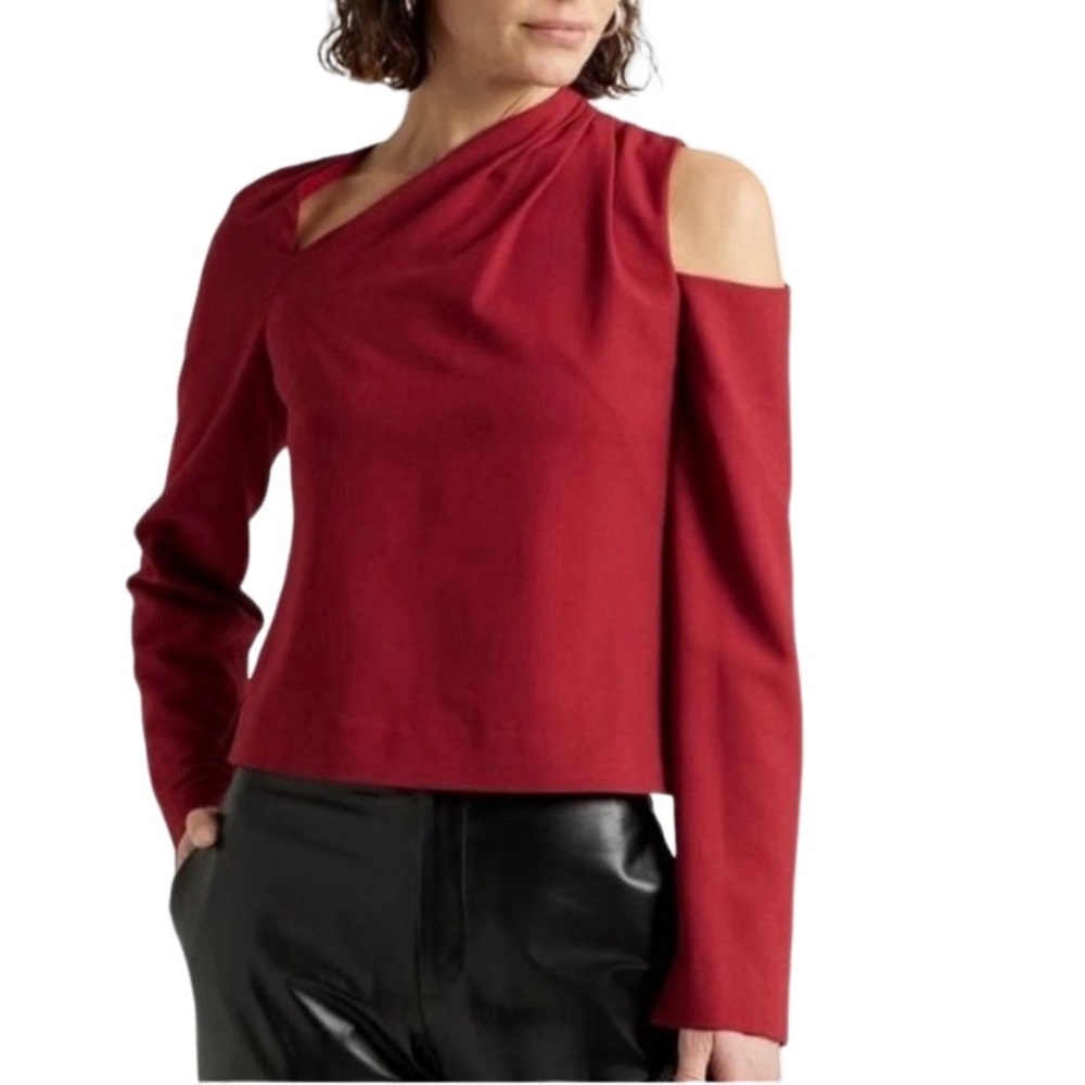NWT Jonathan Simkhai Garnet Dia Asymmetric Top - Sz 6